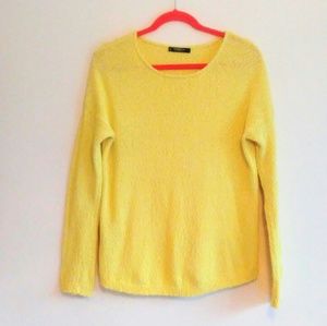 Mango yellow knit sweater